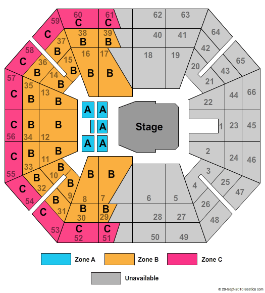 ExtraMile Arena Radio City Zone Seating Chart